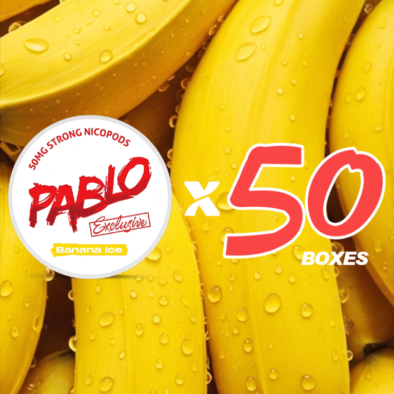 PABLO Exclusive Banana Ice 50MG Bulk Pack (50 Cans 42% OFF