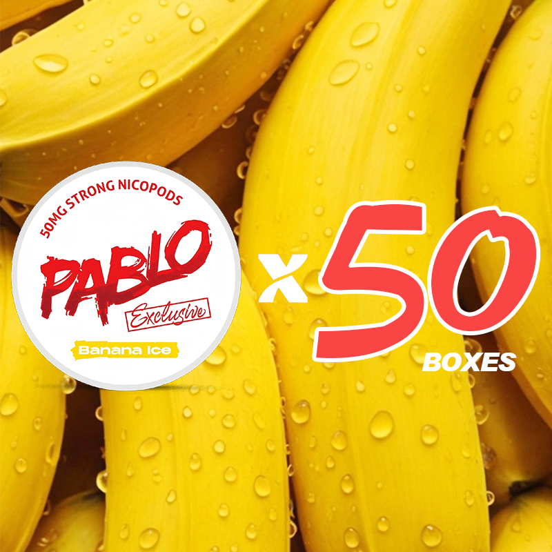 PABLO Exclusive Banana Ice 50MG Bulk Pack (50 Cans 42% OFF